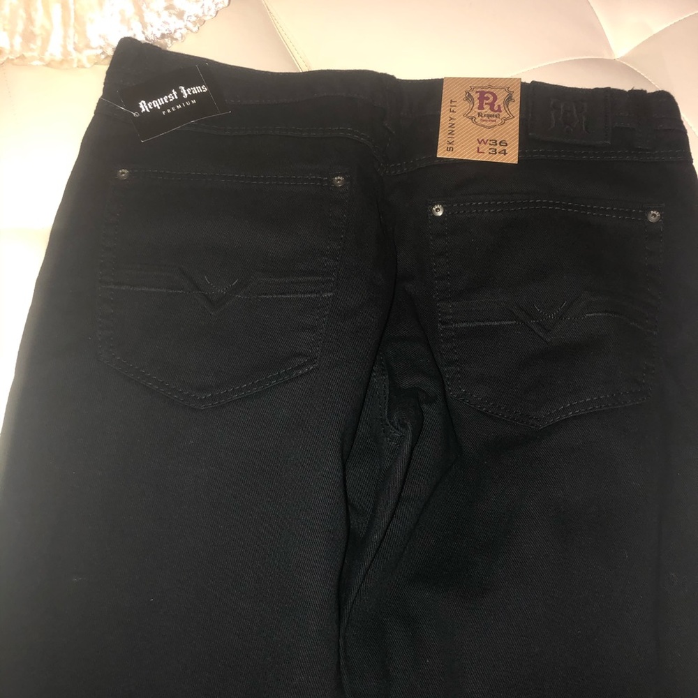 Request jeans skinny fit 36 34 black denim NWT